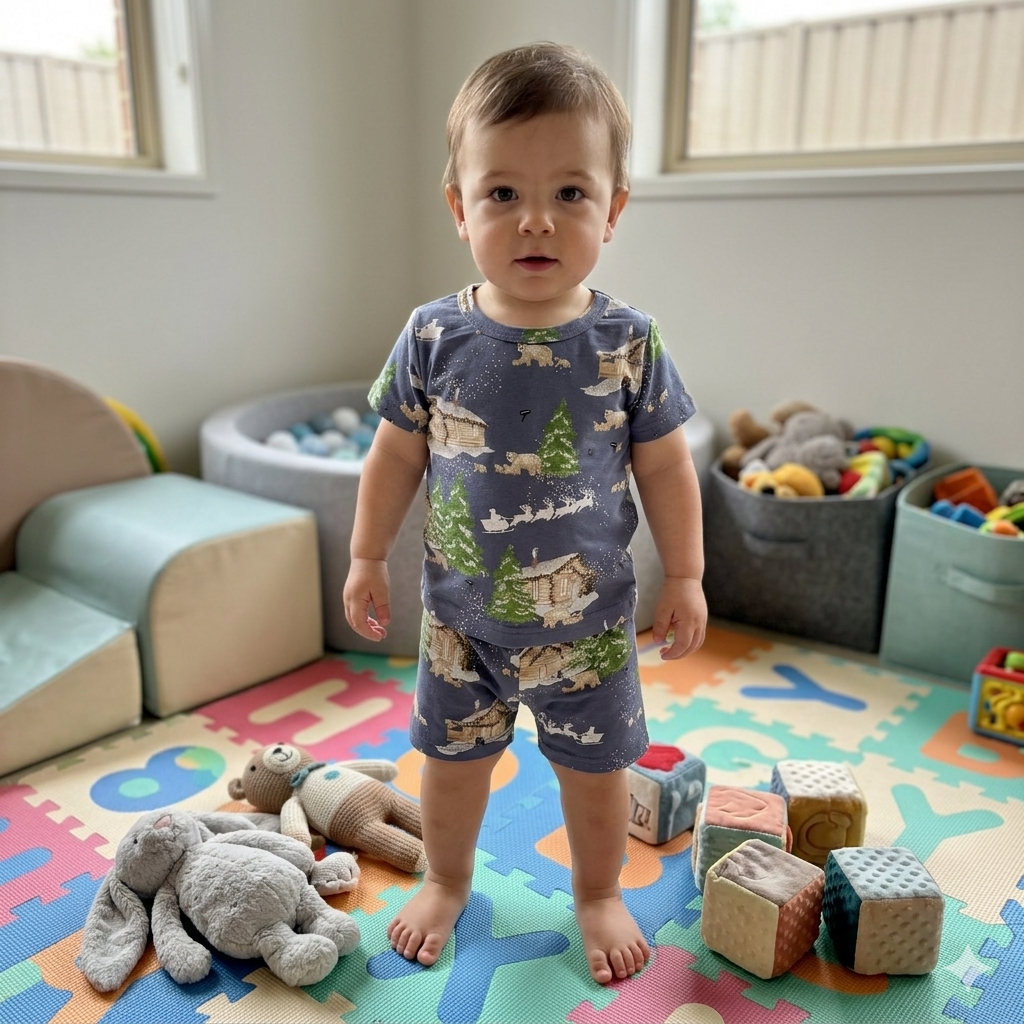 House Print Shorts Set (1year to 2year)