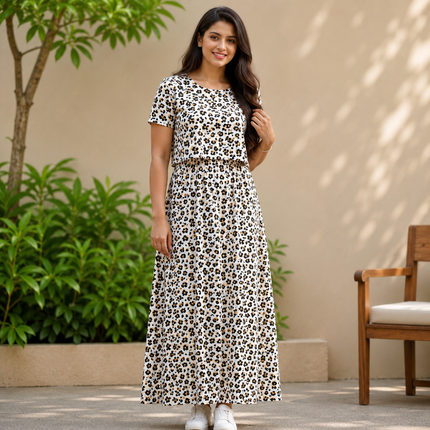 Black Flower Print Zipless Feeding Loungewear