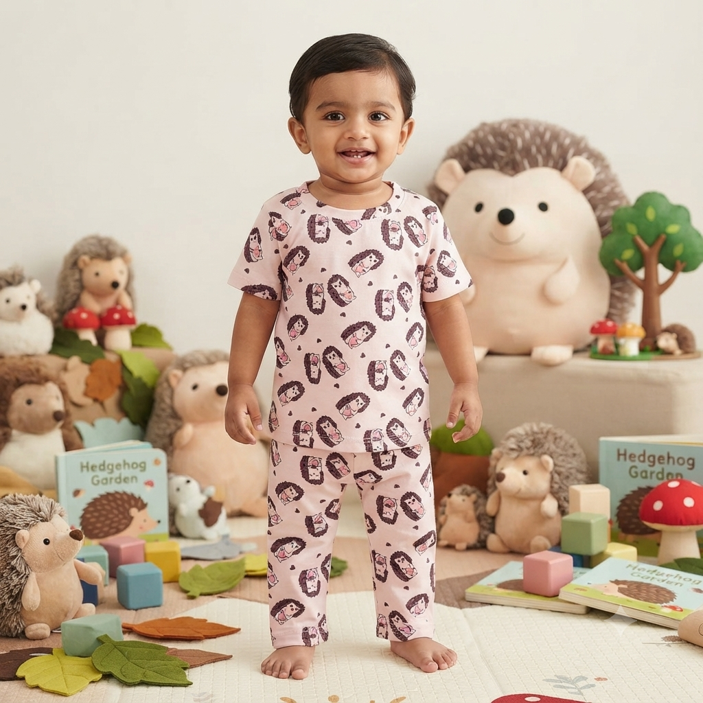 Cartoon Hog Print Pant Cordset (6month to 1year)