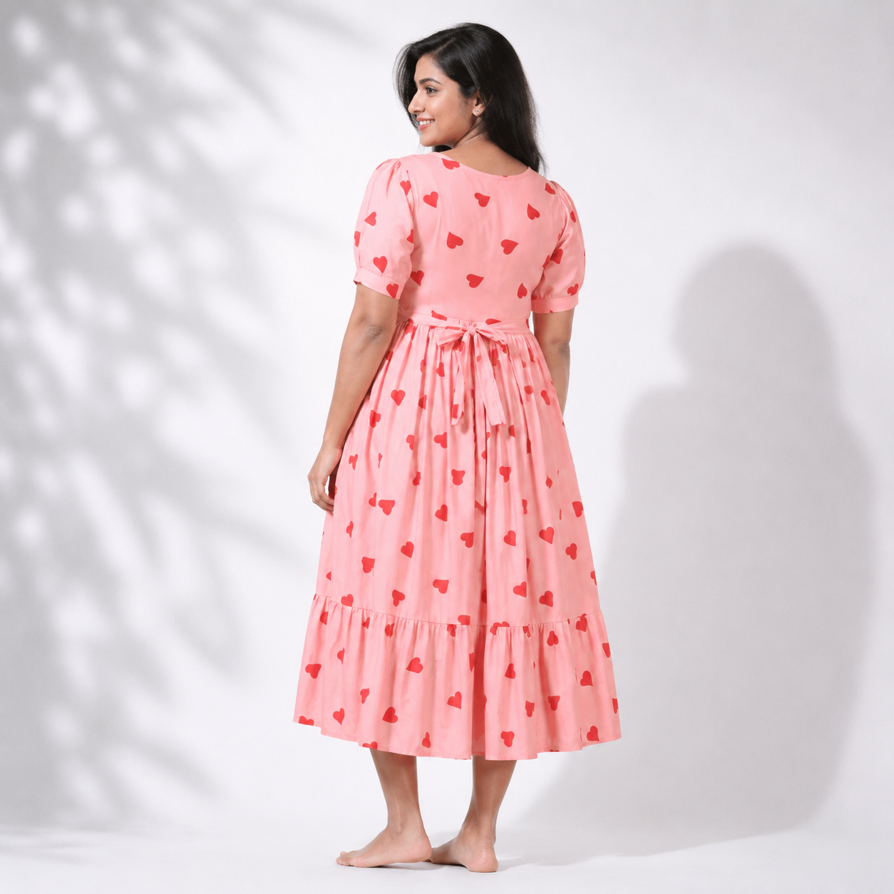 Pink Heart Feeding Maxi (Invisible Zip)