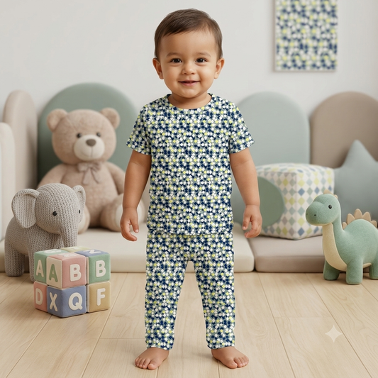 Green Multi Dot Print Pant Set (2year to 3year)