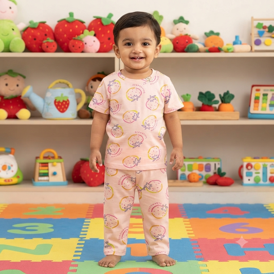 Strawberry Print Pant Cordset (1year to 2year)