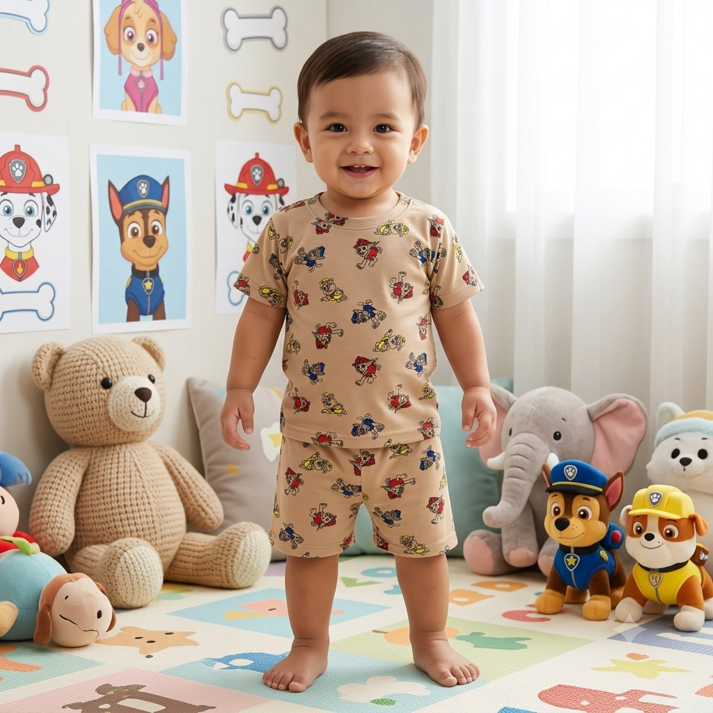 Paw Patrol Print Shorts Set (1year to 2year)