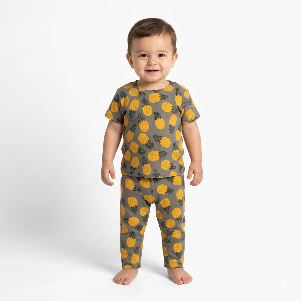 Pineapple Print Pant Cordset (7year to 8year)