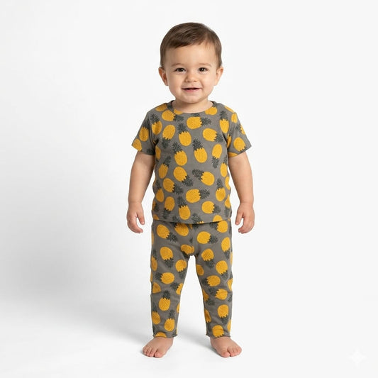 Pineapple Print Pant Cordset (7year to 8year)