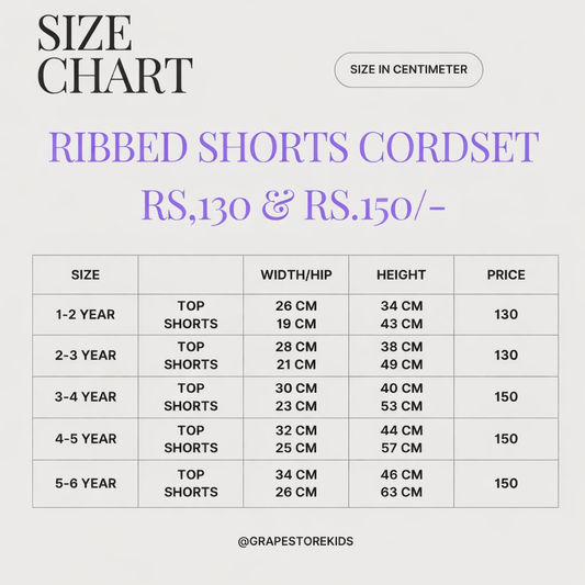 Ash Grey Carrot Print Premium ribbed shorts cordset (5year to 6years)