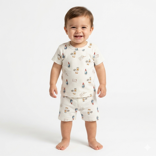Toy Print shorts set (1year to 2year)