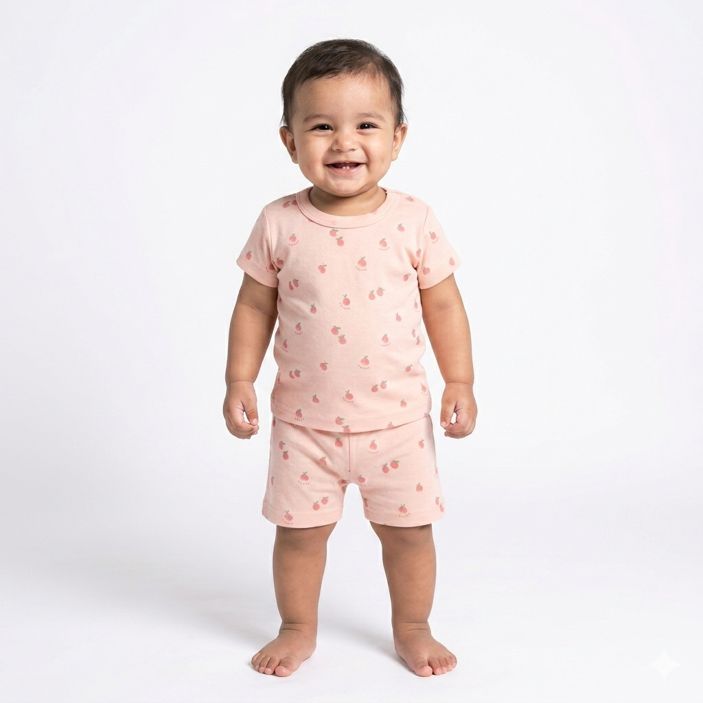Fruit Print shorts set (6month to 1year)