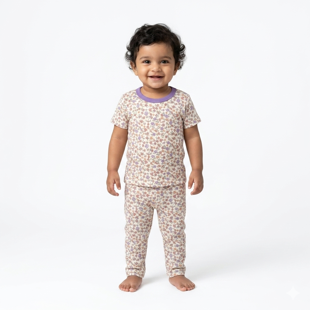 Multi Flower Print Pant Cordset (2year to 3year)