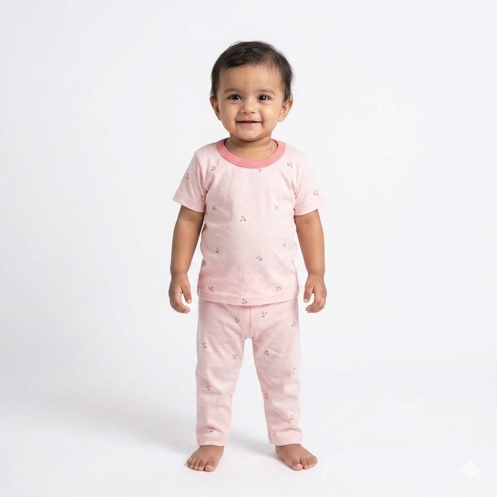 Mini Flower Print Pant Cordset (6month to 1year)