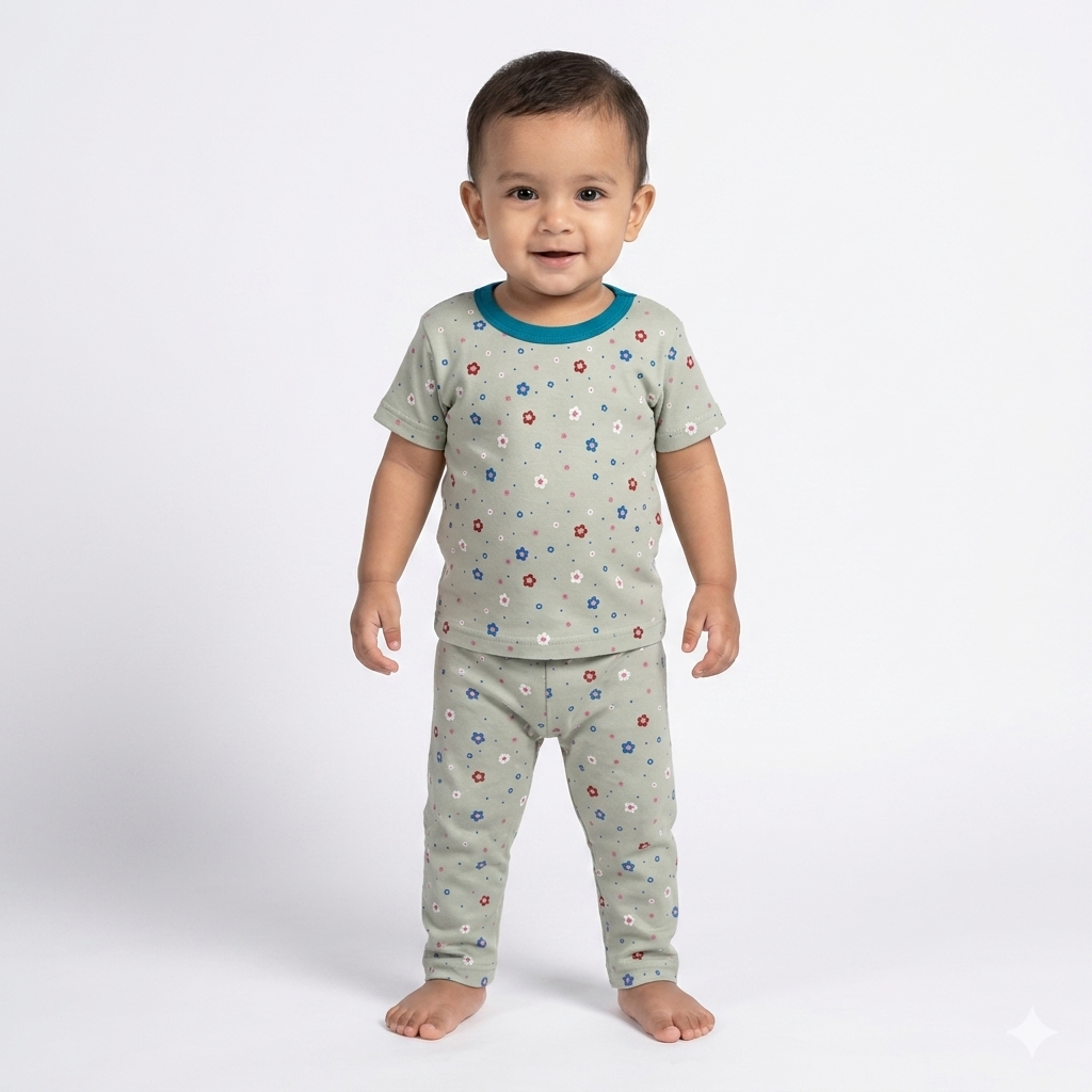 Flower Print Pant Cordset (4year to 5year)