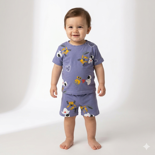 Robot Print Short Cord Set (7years to 8years)