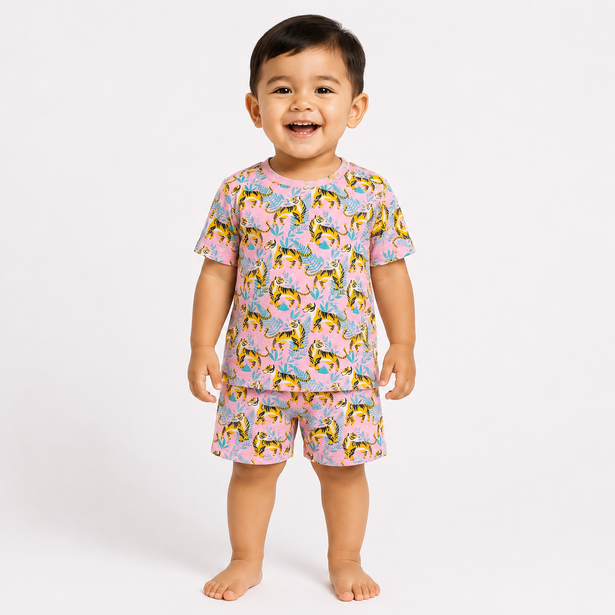 Tiger Print Shorts Cordset (5year to 6year)