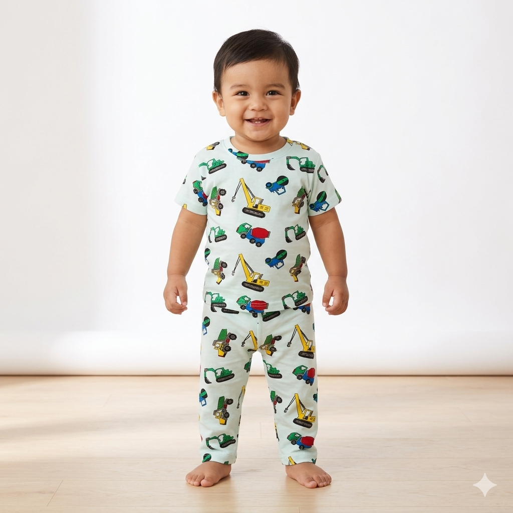 Multiple Cartoon Print Pant Cordset (4year to 5year)