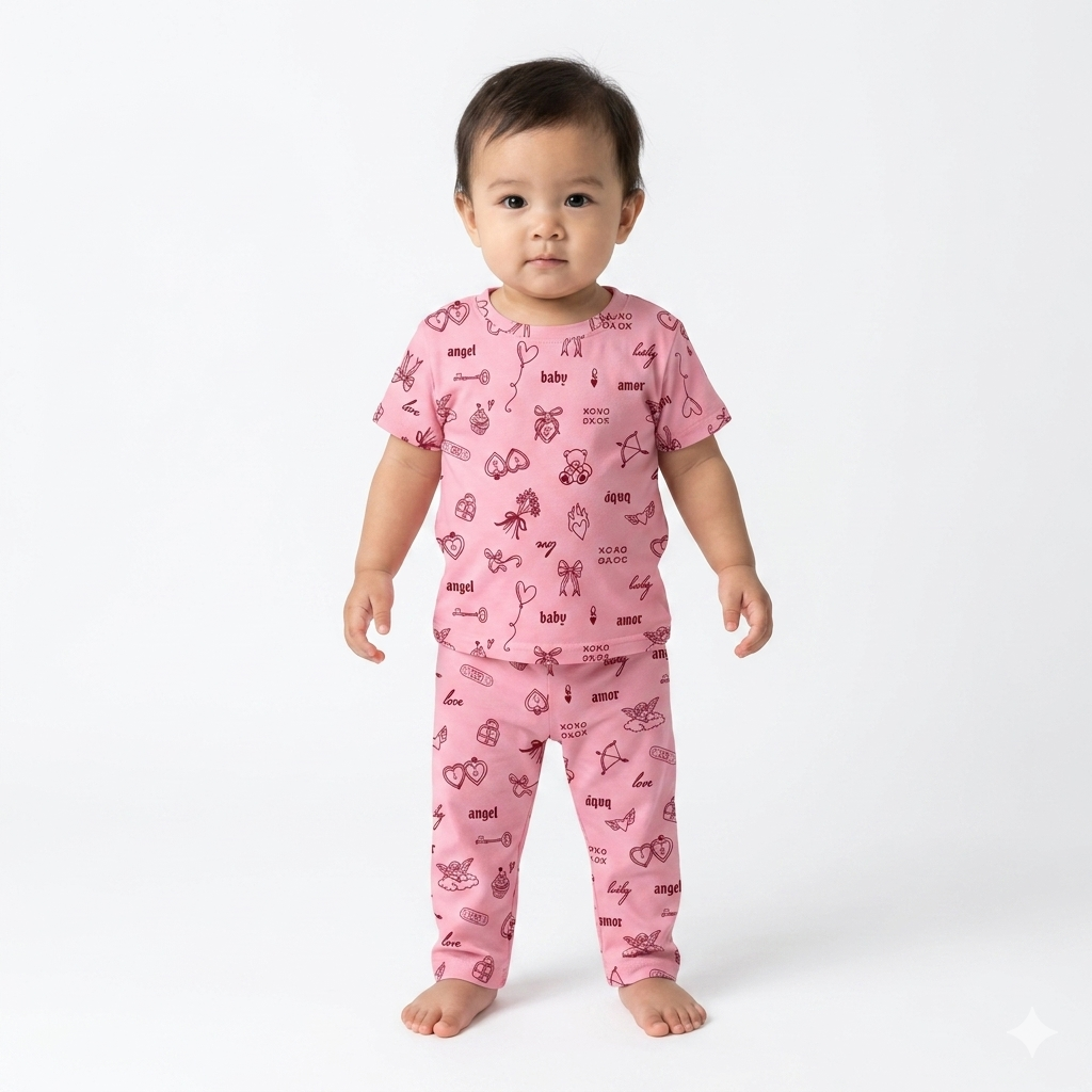 Pinkish print Pant Cordset (5year to 6year)