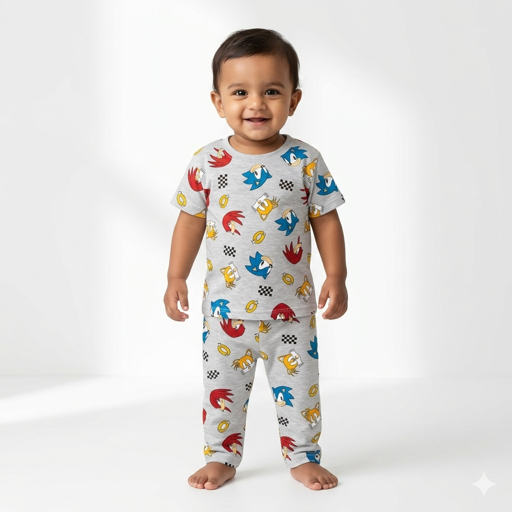 Cartoon print Pant Cordset (5year to 6year)