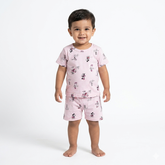 Micky Print shorts set (6month to 1year)