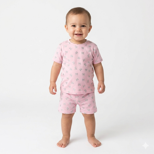 Ribbon Print Shorts Set (1year to 2year)