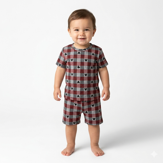 Micky Print Shorts Set (5year to 6year)