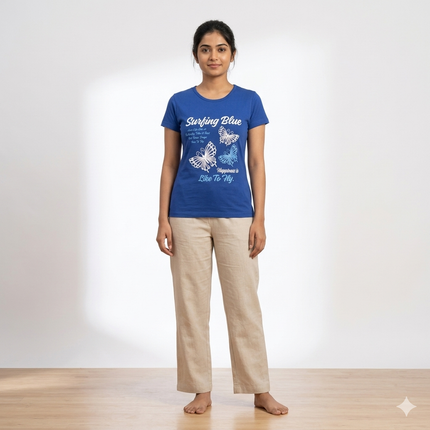 Blue Print Womens T-shirts
