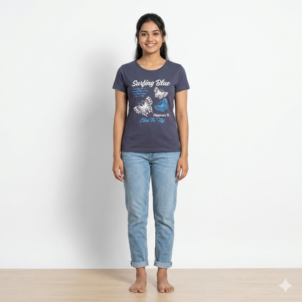 Butterfly Print Womens T-shirts