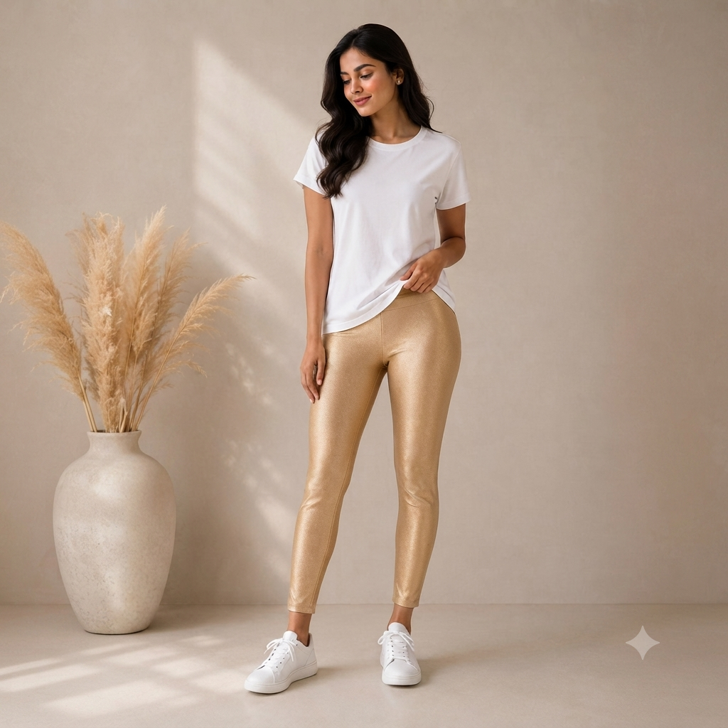 Shimmer Leggings (Gold)