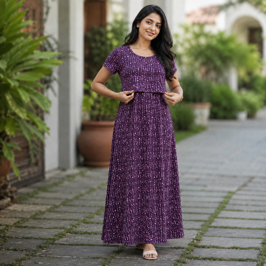 Multi Dot Print Zipless Feeding Loungewear (XXL) BB