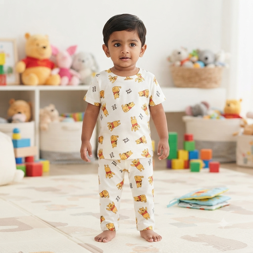 Winnie The Pooh Print Pant Set (2year to 3year)