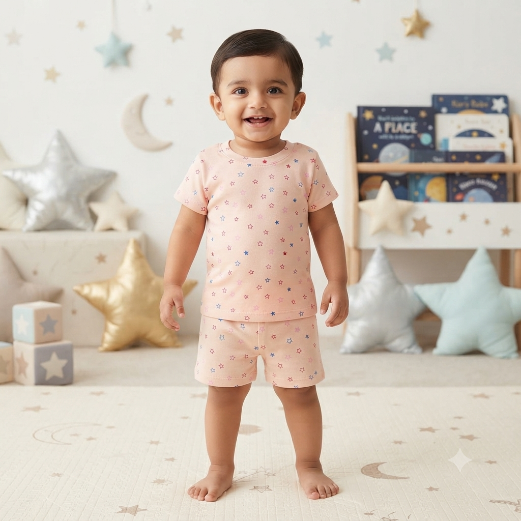 Star Print shorts set (6month to 1year)