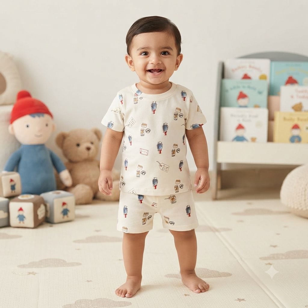 Toy Print shorts set (6month to 1year)