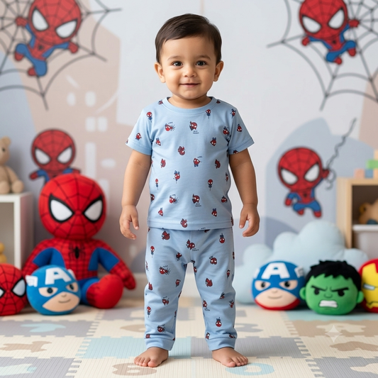 Little Spider Print Pant Cordset (1year to 2year)