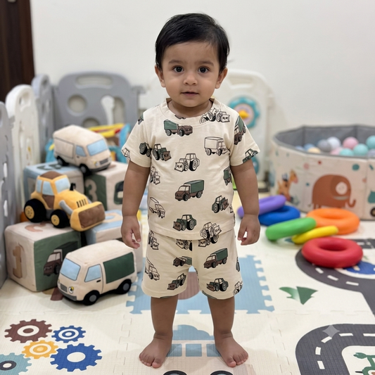 Car & Truck Print Shorts Cordset (5year to 6year)