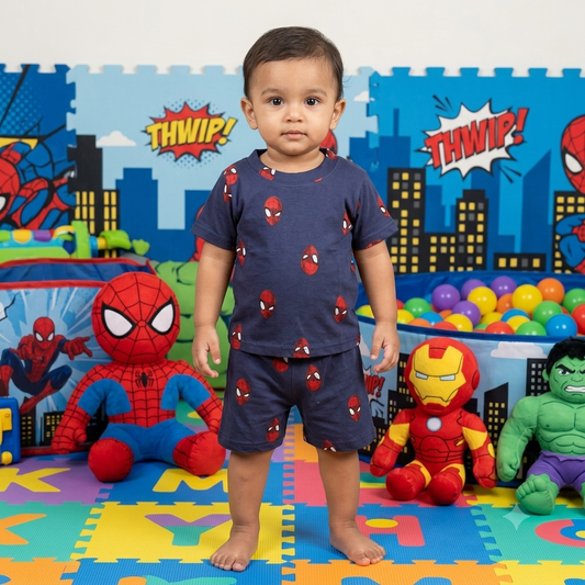 Spiderman Print Shorts Cordset (1year to 2year)