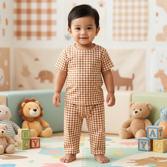 Checkered Print Pant Cordset (5year to 6year)