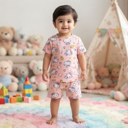 Hello Kitty Print Shorts Cordset (4year to 5year)