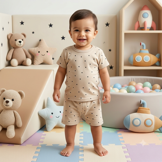 Star Print Shorts Cordset (4year to 5year)