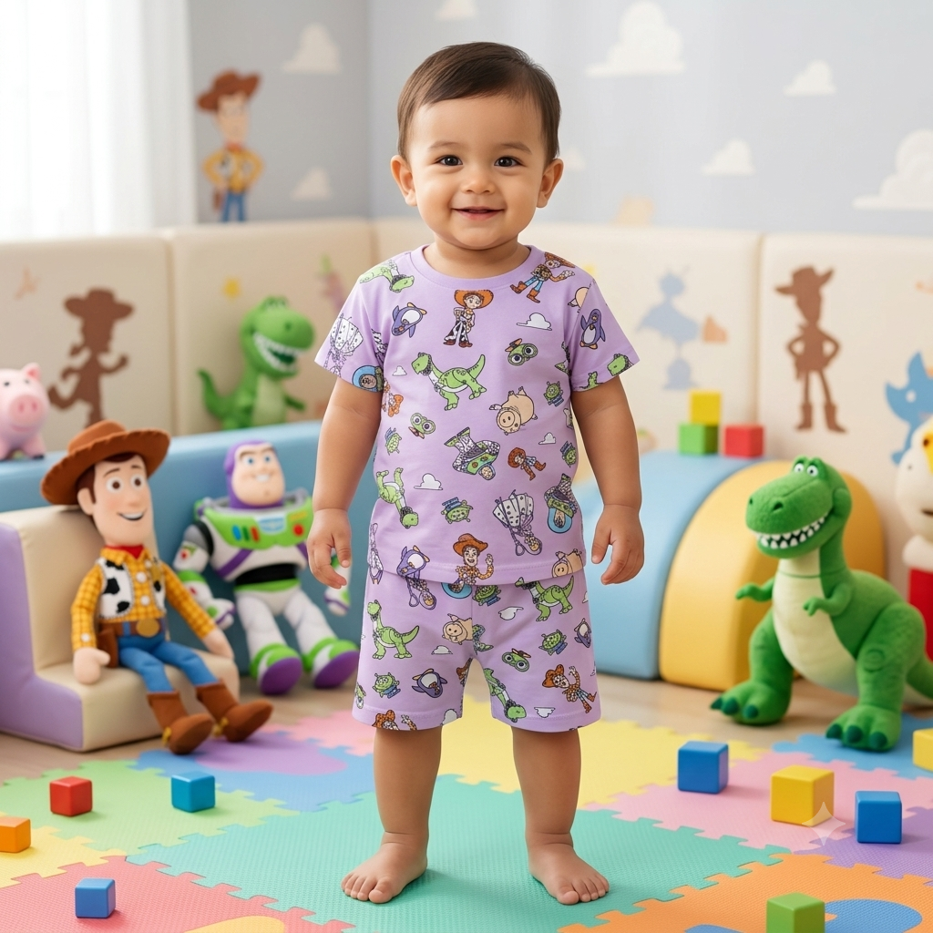 Toy Story  Print Shorts Cordset (1year to 2year)