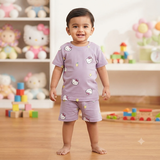 Hello Kitty Print Shorts Cordset (2year to 3year)
