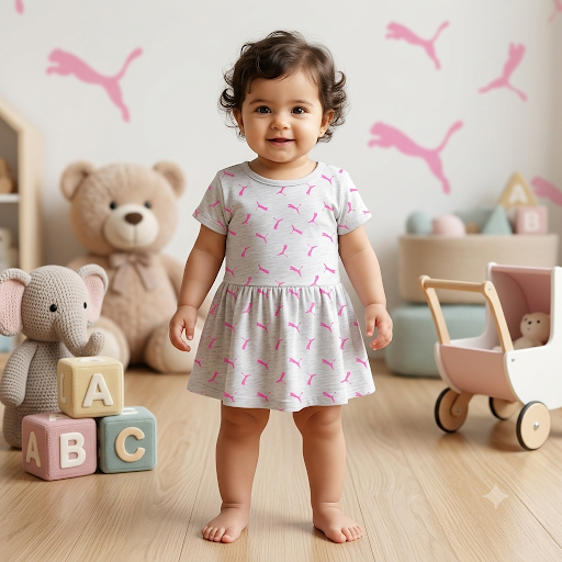 Cheetah Kids printed frock ( 4years to 5years)