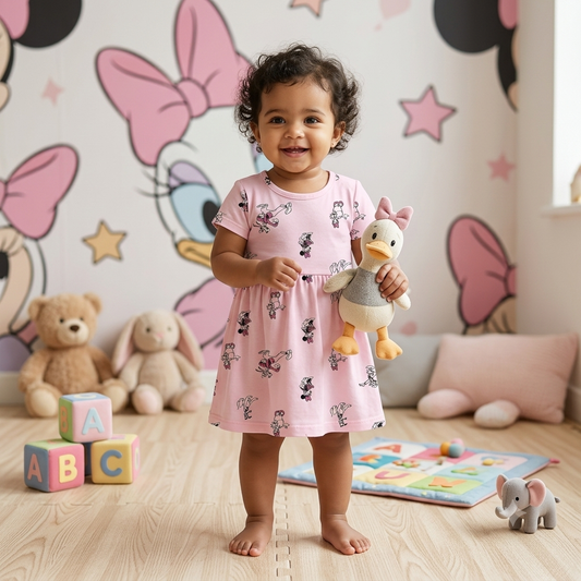 Mickey Mouse Kids printed frock ( 4years to 5years)