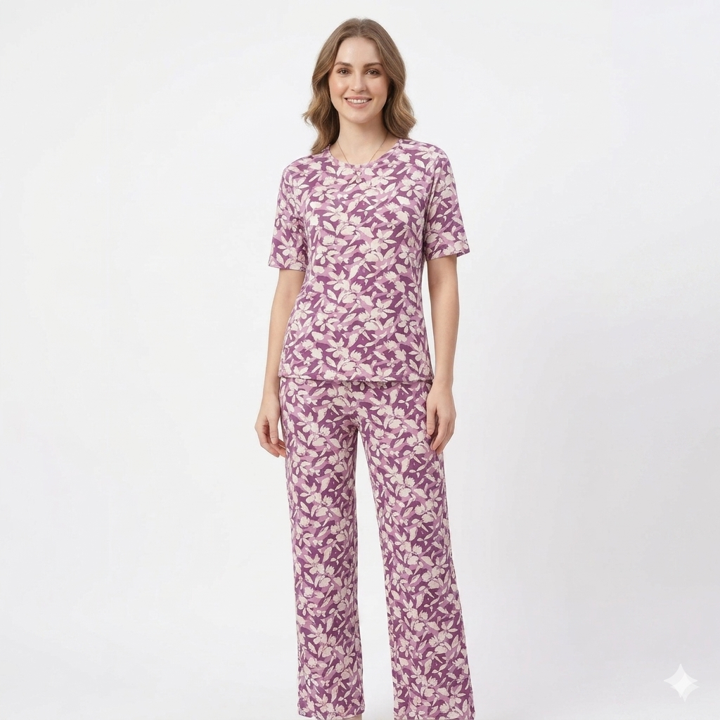 Violet Flower Pyjamas