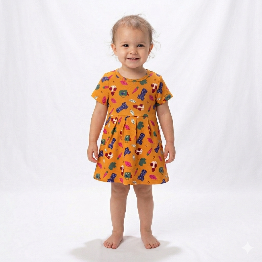 Rocket Print Frock Sleeve (12months to 18months)
