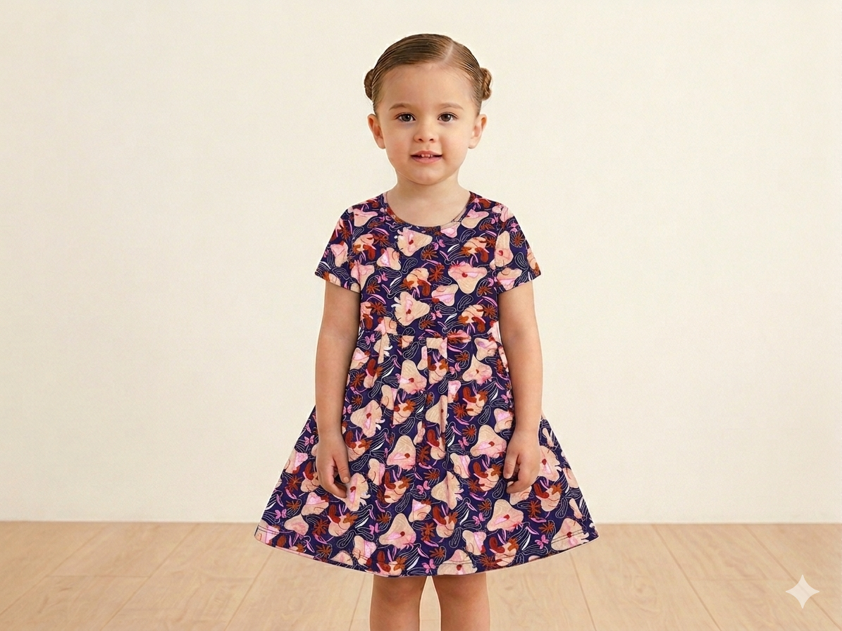 Violet Frock Sleeve (4years to 5years))