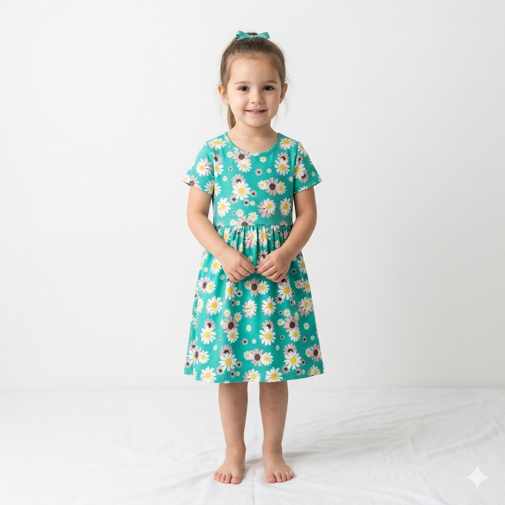 Flower Frock Sleeve (7years to 8years)