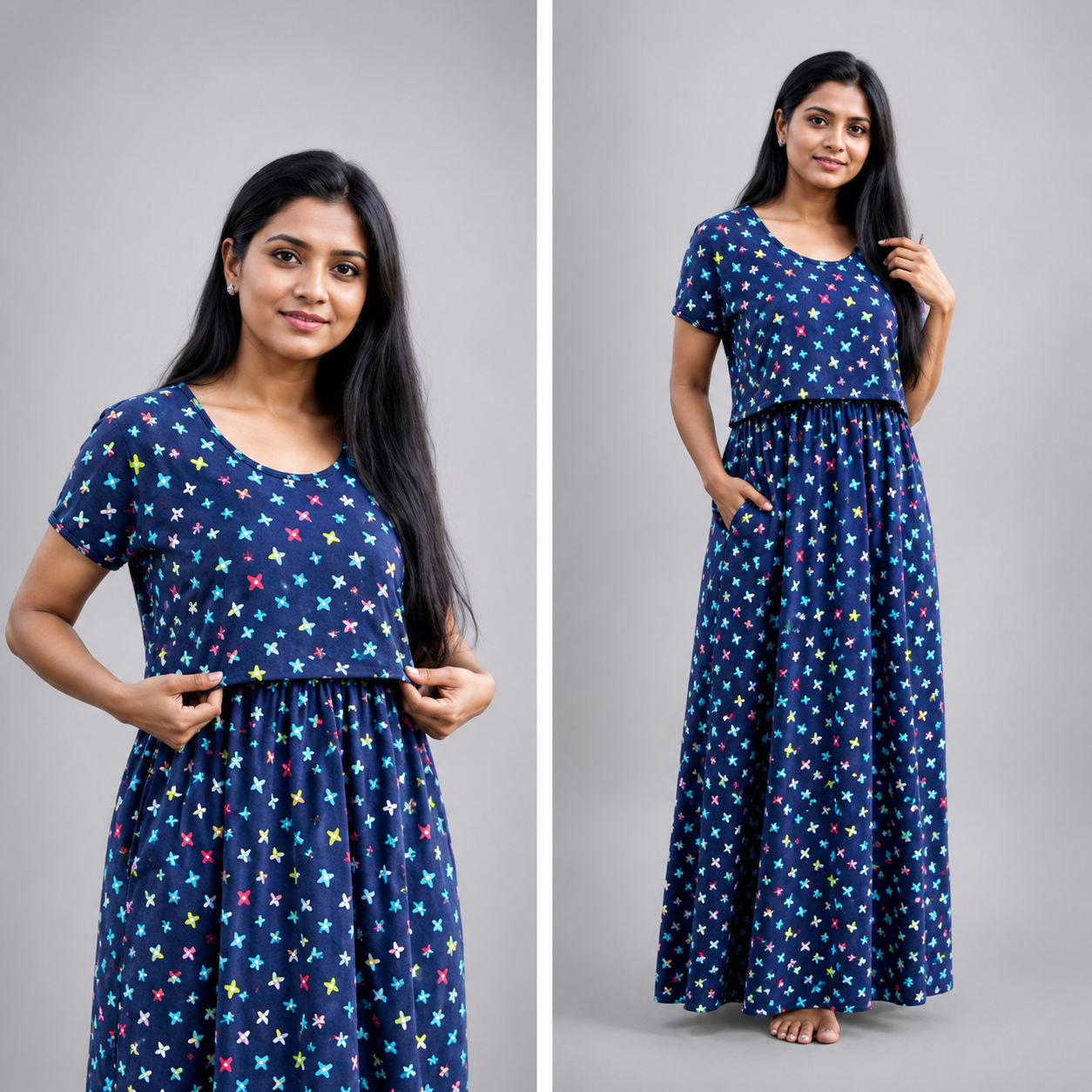 Dark Navy Zipless Feeding Loungwear