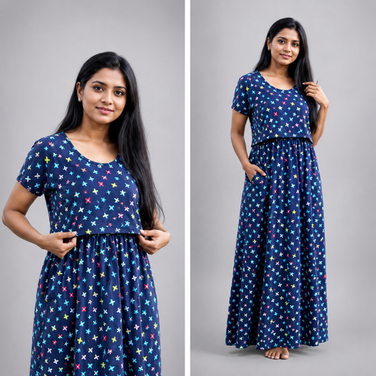 Dark Navy Zipless Feeding Loungwear