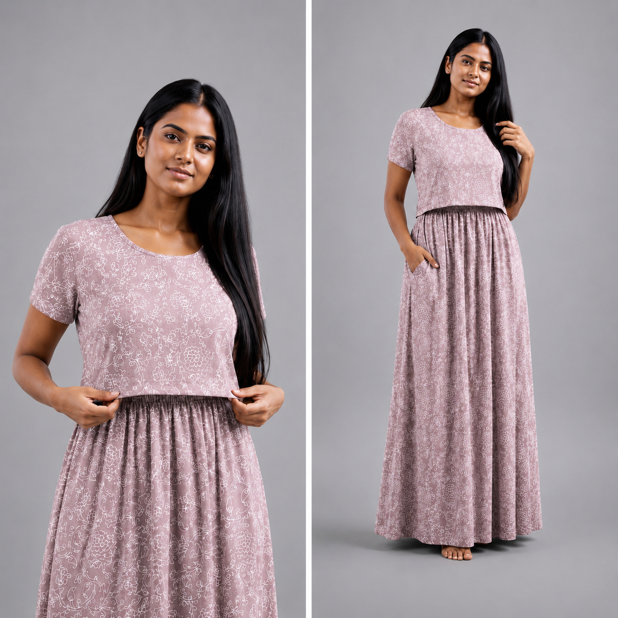 Light Pink Zipless Feeding Loungwear