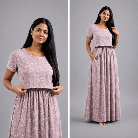 Light Pink Zipless Feeding Loungwear
