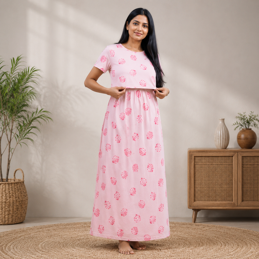 Bug Pink Zipless Feeding Loungwear