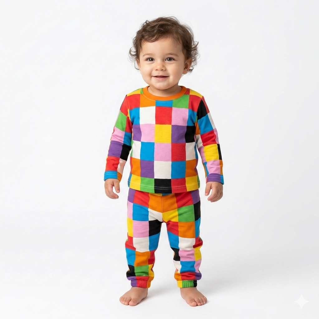 Rainbow Full Sleeve Pant Cordset (3year to 4year)